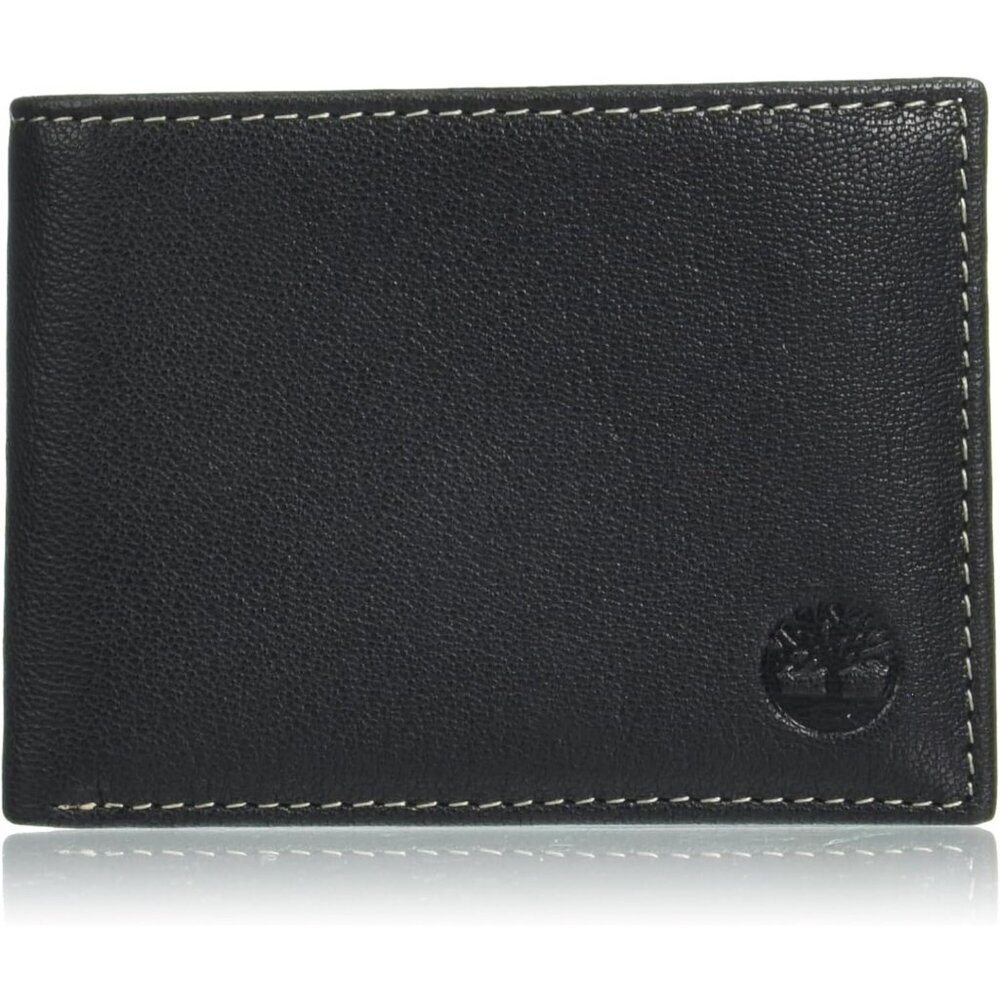 Men's Imported Genuine Leather Luxury Black Billfold Pockets Wallet Card Design
